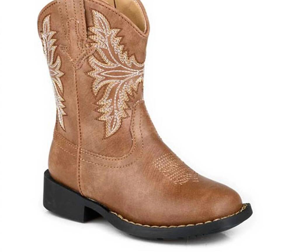 NEW ROPER girls luke faux leather boot in tan
